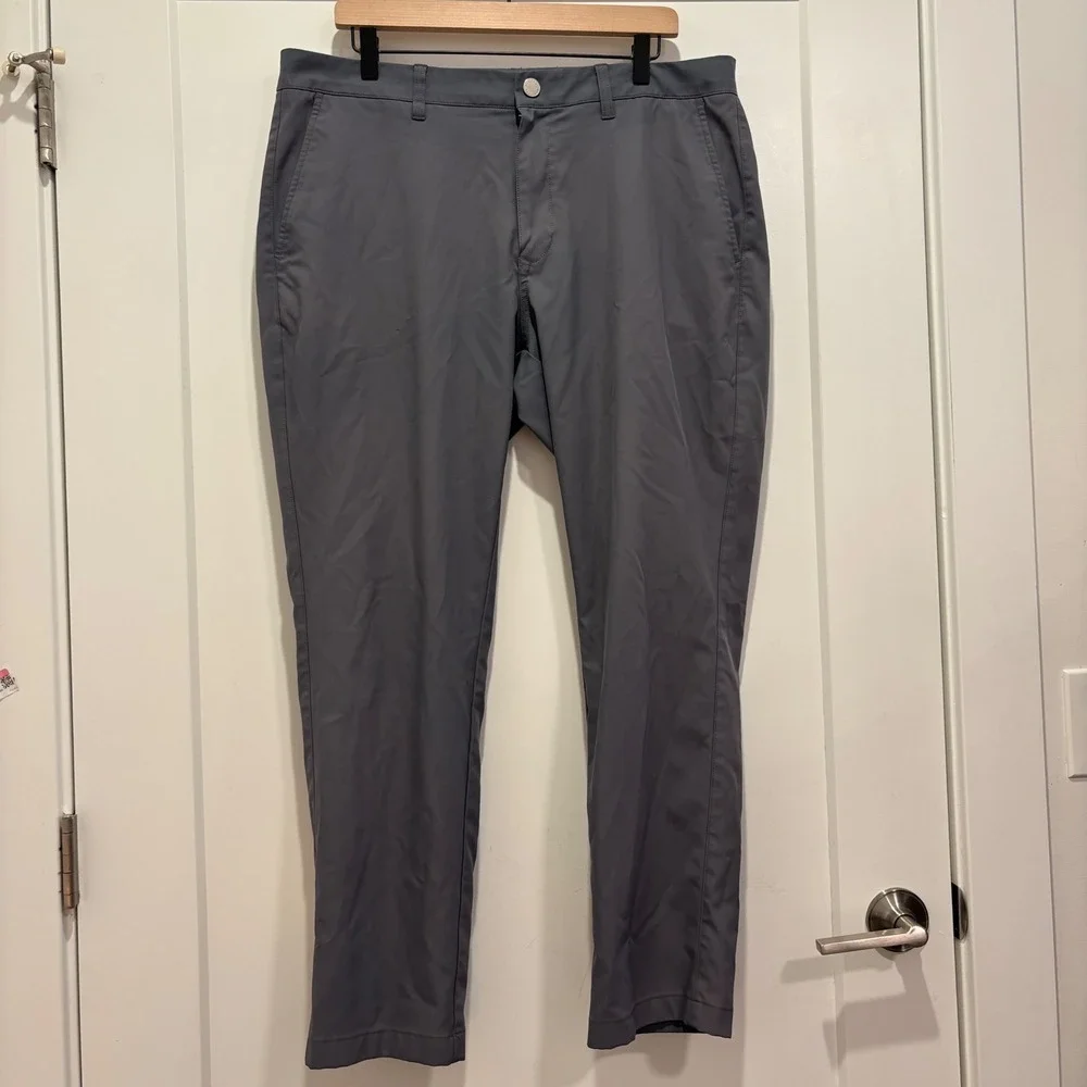 Bonobos Golf Pants Mens 36x30 Athletic Fit Grey Performance Trousers 3487